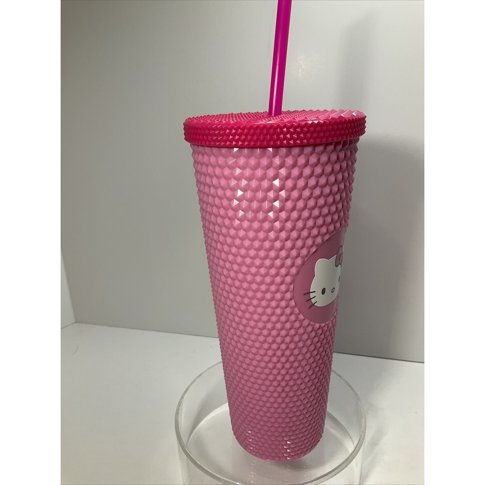 Sanrio‎ Hello Kitty 24 Oz. Studded 2023 Pink Cold Drink Tumbler - Picture 4 of 7